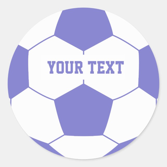 Benutzerdefinierte Text-Fußball Runder Aufkleber (Vorderseite)