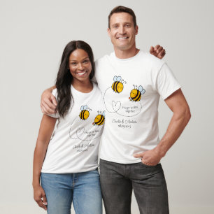 Benutzerdefinierte Text Happy Liebe Bienen T-Shirt
