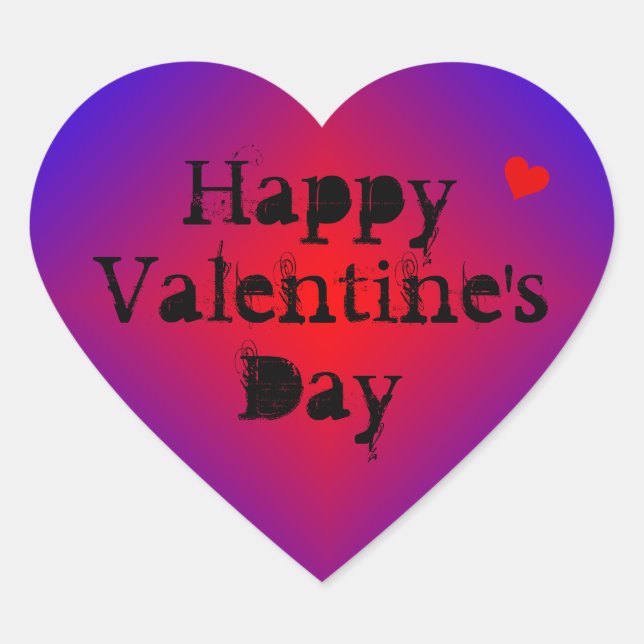 Benutzerdefinierte Text-Heart-Sticker Herz-Aufkleber (Vorderseite)