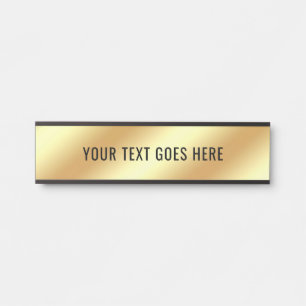 Benutzerdefinierte Text-Imitate Gold Template-Room Türschild