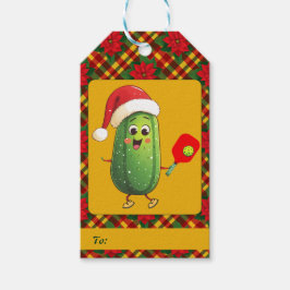 Benutzerdefinierte Text-Kundgebung von Santa Pickl Geschenkanhänger