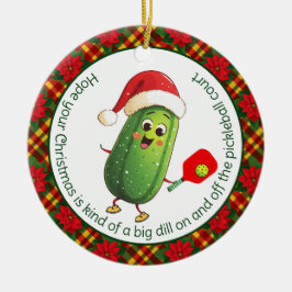 Benutzerdefinierte Text-Kundgebung von Santa Pickl Keramik Ornament
