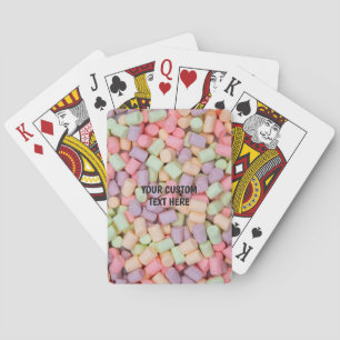 Benutzerdefinierte Text-Marshmallows Spielkarten