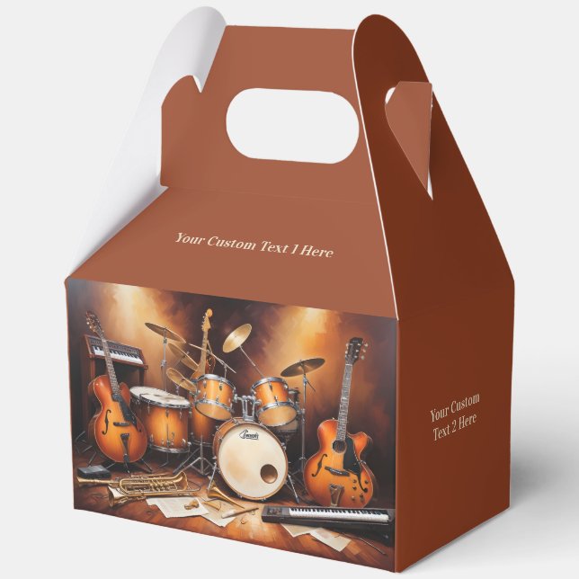 Benutzerdefinierte Text-Musikinstrumente Geschenkschachtel (Vorderseite)