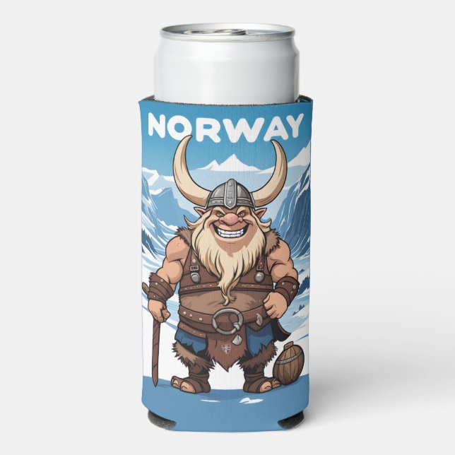 Benutzerdefinierte Text-Norwegische Trolle Selters Dosenkühler (Seltzer Rückseite)