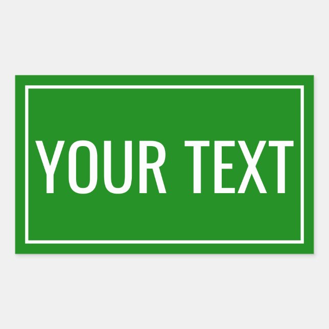 Benutzerdefinierte Text-Rectangle-Stickers für Off Rechteckiger Aufkleber (Vorderseite)