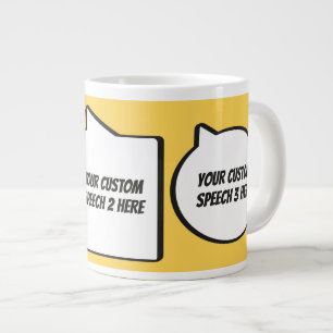 Benutzerdefinierte Text- und Farbtöne Jumbo-Tasse