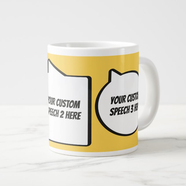 Benutzerdefinierte Text- und Farbtöne Jumbo-Tasse (Vorderseite Rechts)