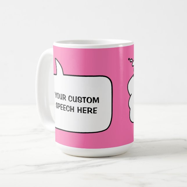 Benutzerdefinierte Text- und Farbtöne Kaffeetasse (Vorderseite Links)