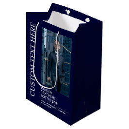 Benutzerdefinierte Text- und Fotografie-Stilvolle Mittlere Geschenktüte