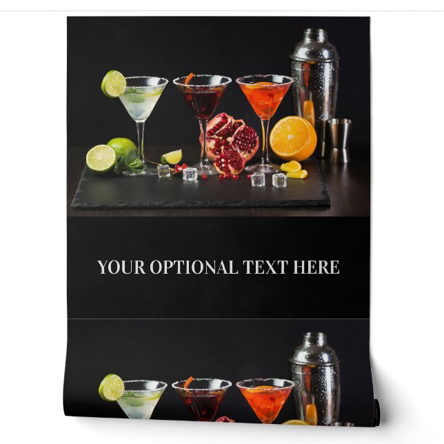 Benutzerdefinierte Textcocktails Tapete (Abrollen)
