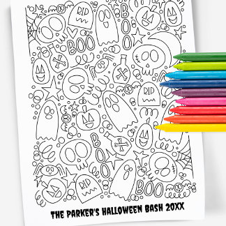 Benutzerdefinierte Textefarbseite | Halloween Patt