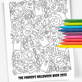 Benutzerdefinierte Textefarbseite | Halloween Patt