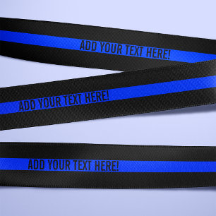 Benutzerdefinierte Textleiste mit dünner blauer Li Satinband