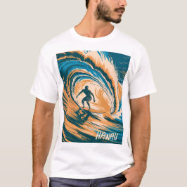 Benutzerdefinierte Textsurfer Surfwellen Minimale  T-Shirt