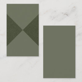 Benutzerdefinierte, texturierte Moosgrün X-Muster- Visitenkarte