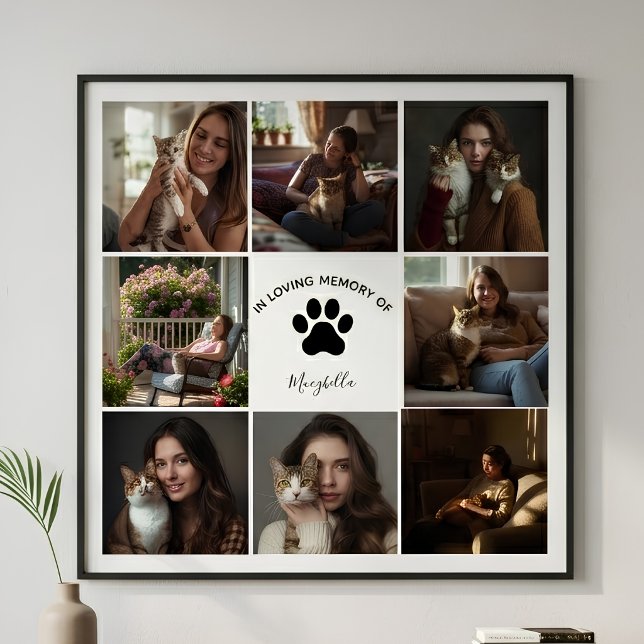 Benutzerdefinierte Tier-Collage In Loving Memory K Poster (Von Creator hochgeladen)