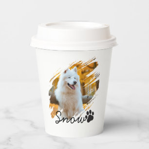 Benutzerdefinierte Tier-Foto- und Namens-Tasse im  Pappbecher