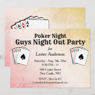 Benutzerdefinierte Titel Poker Night Party Einladu Einladung