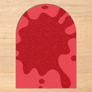 Benutzerdefinierte Tomatenrote Acryl-Einladung mit Acryleinladungen