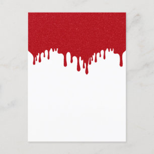 Benutzerdefinierte Tomatenrote Drip-Gloss-Ankündig Ankündigungspostkarte