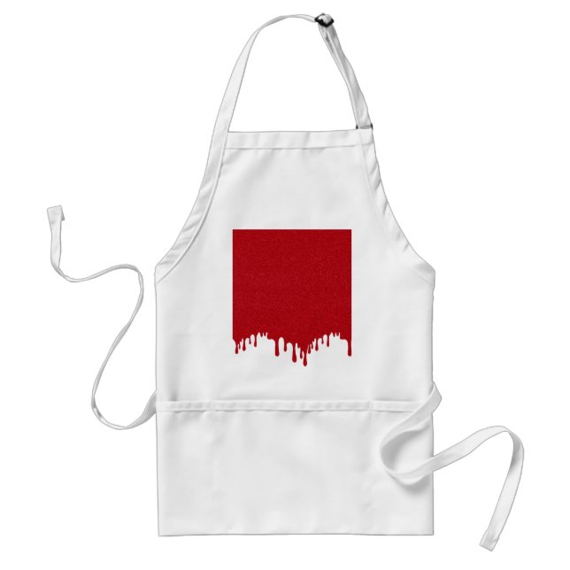 Benutzerdefinierte Tomatenrote Drip Square Schürze (Vorne)