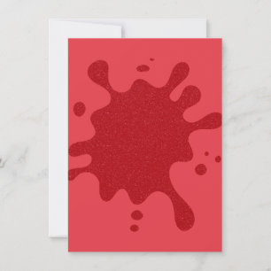 Benutzerdefinierte Tomatenrote Splash Matte Einlad Einladung