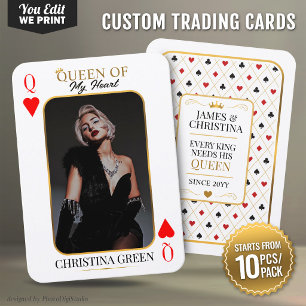 Benutzerdefinierte Trading Card, Herz-Dame Poker F Platzkarte