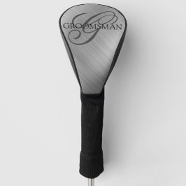 Benutzerdefinierte Trauzeugen Silber gebürstet Golf Headcover