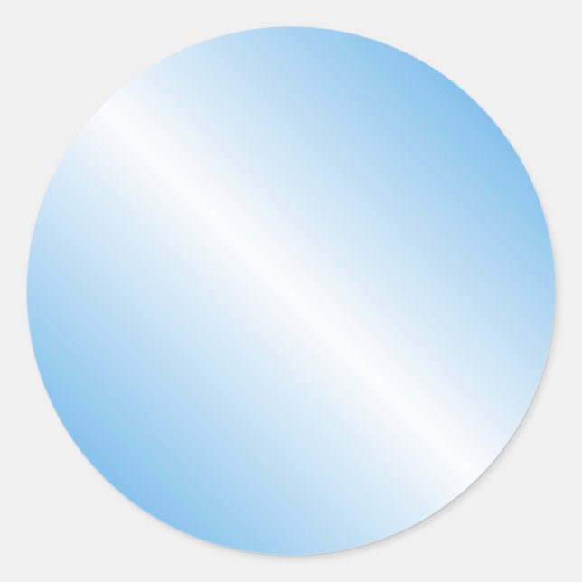 Benutzerdefinierte trendy elegante blaue Blankenvo Runder Aufkleber (Vorderseite)