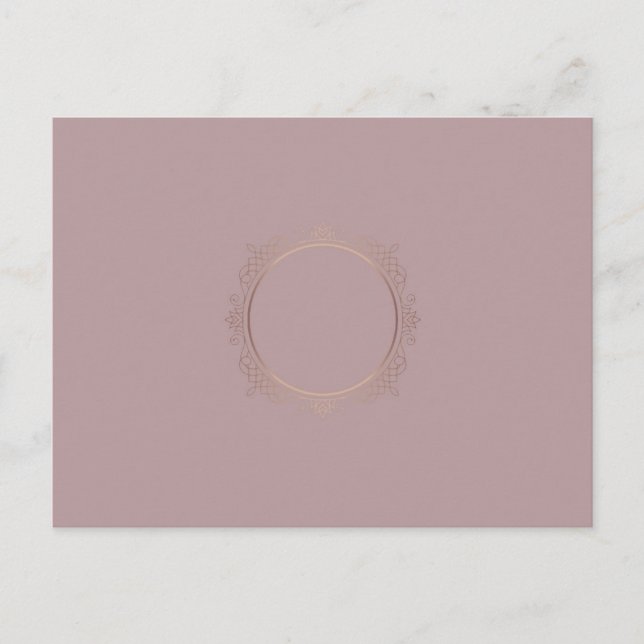 Benutzerdefinierte trendy Rose Gold Elegante Blank Postkarte (Vorderseite)