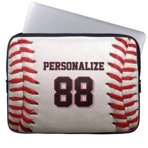 Benutzerdefinierte Trikotnummer und Name Baseballs Laptopschutzhülle