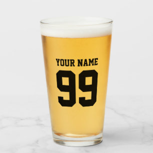 Benutzerdefinierte Trikotnummer und Name Sport Bie Glas