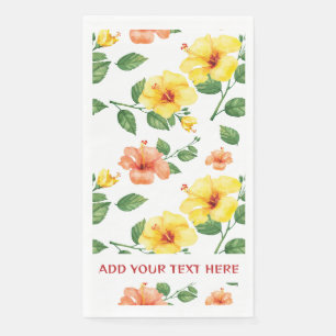 Benutzerdefinierte tropische dekorative Blumen Ein Serviette