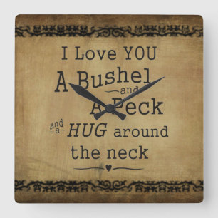 benutzerdefinierte Uhr "I Liebe you a buel and a p