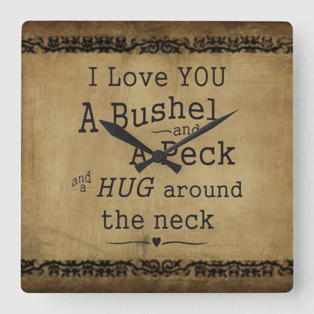 benutzerdefinierte Uhr "I Liebe you a buel and a p (Vorderseite)