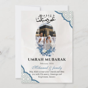 Benutzerdefinierte Umrah Mubarak Einladungskarte m