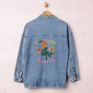 Benutzerdefinierte und personalisierte Dankeschön- Jeansjacke