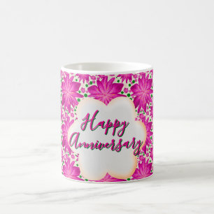 Benutzerdefinierte und personalisierte rosa Blüten Kaffeetasse