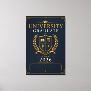 Benutzerdefinierte Universitätsabsolventenklasse 2 Leinwanddruck