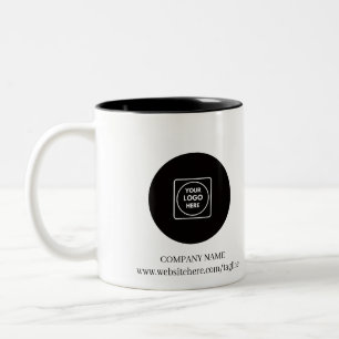 Benutzerdefinierte Unternehmens-Logo-Website Zweif Zweifarbige Tasse