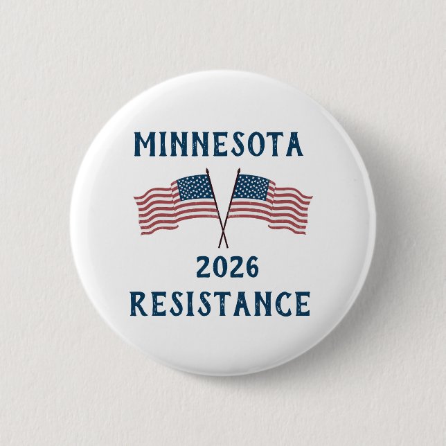 Benutzerdefinierte USA-Flagge Widerstand  Button (Vorderseite)