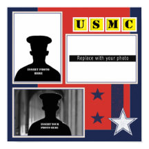 Benutzerdefinierte USMC-Stars-FotoCollage