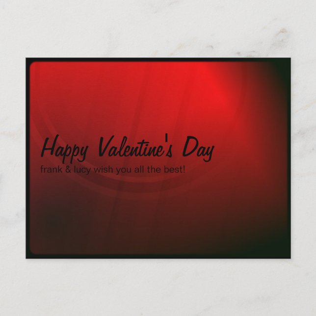 Benutzerdefinierte Valentintagskarte Feiertagspostkarte (Vorderseite)