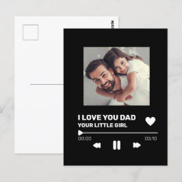 Benutzerdefinierte Vater-Aufzeichnungskarte zeigt  Postkarte