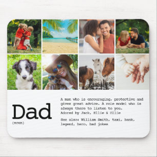 benutzerdefinierte Vater-Definition-BildCollage Mousepad