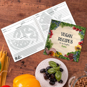 Benutzerdefinierte Vegane Rezepte für meine Tochte Notizbuch