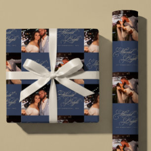 Benutzerdefinierte 'Verheiratet und strahlend' 2-F Geschenkpapier