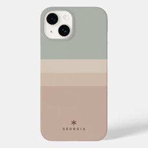 Benutzerdefinierte Vierfarbblock-Rose Rosa Aquamar Case-Mate iPhone 14 Hülle