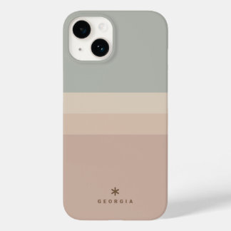 Benutzerdefinierte Vierfarbblock-Rose Rosa Aquamar Case-Mate iPhone 14 Hülle